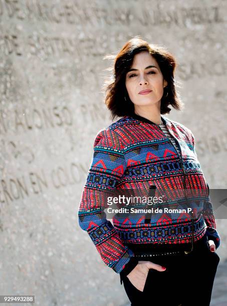 Actress Rocio Munoz Cobo poses during a portrait session at Fernan Gomez Theater on March 7, 2018 in Madrid, Spain.