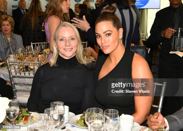 Linda Wells and model/author Ashley Graham attend International Women's Day United Nations Awards Luncheon on March 8, 2018 in New York City.