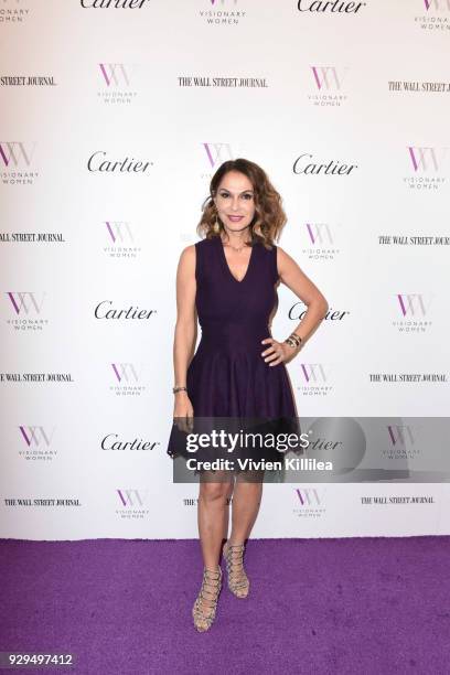 Angella Nazarian attends Visionary Women Honors Demi Moore in Celebration of International Women's Day on March 8, 2018 in Beverly Hills, California.