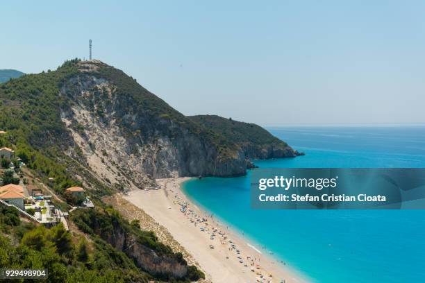 egremni beach lefkada ionian sea, greece, europe - egremni stock pictures, royalty-free photos & images