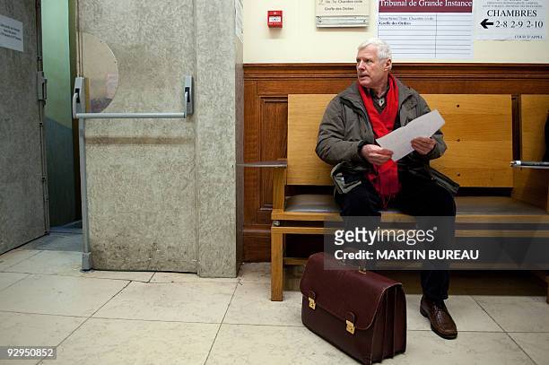 Andre Bamberski, father of Kalinka Bamberski, who died mysteriously in 1982, waits at Paris courthouse, on November 10 for the trial of Dieter...