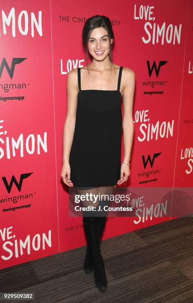 Mariah Strongin poses for a photo at the screening of "Love, Simon" hosted by 20th Century Fox & Wingman at The Landmark at 57 West on March 8, 2018...