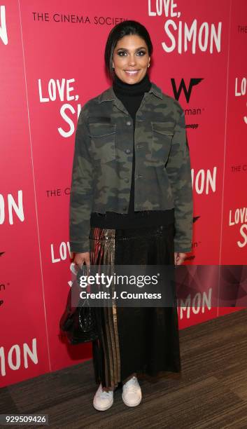 Designer Rachel Roy poses for a photo at the screening of "Love, Simon" hosted by 20th Century Fox & Wingman at The Landmark at 57 West on March 8,...