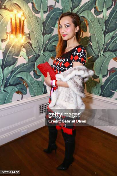 Lily Lisa attends The African Getdown Hosted by Common at the Private Residence of Jonas Tahlin, CEO Absolut Elyx on March 8, 2018 in Los Angeles,...