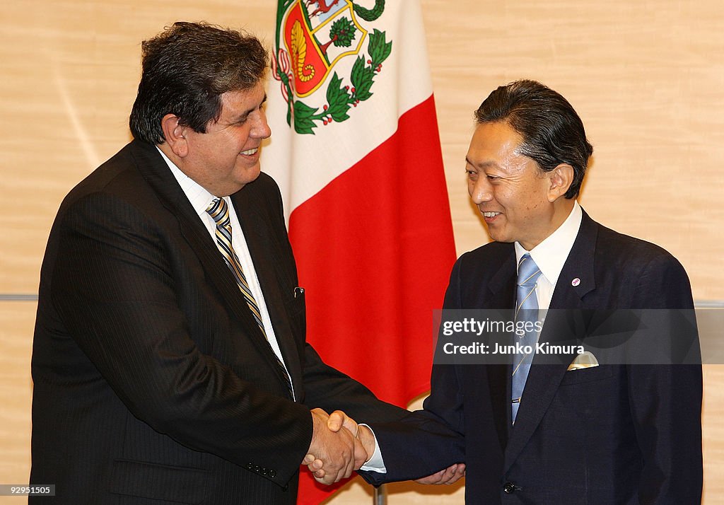 Peruvian President Alan Garcia Visits Japan