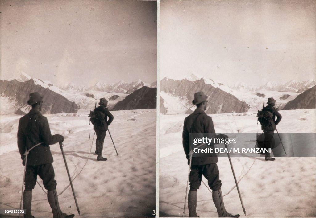 Expedition members on Mount Saint Elias, Alaska