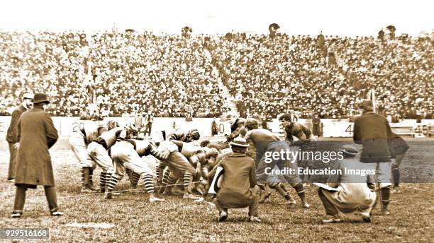 University of Pennsylvania vs. Lafayette University, Football Game, c. 1900, Vintage Photograph.