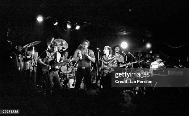 The Neville Brothers perform on stage on July 7th 1986 at the Jazzhouse Montmartre in Copenhagen, Denmark.