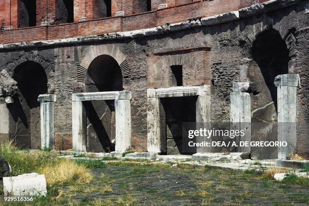 Trajan's Markets, detail, Trajan's Forum, Historic Centre of Rome , Lazio, Italy. Roman civilisation, 1st century AD.