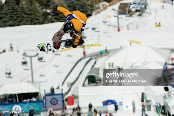 Chloe Kim during Women's Halfpipe semi-finals of the 2018 Burton U.S. Open on March 8, 2018 in Vail, Colorado.