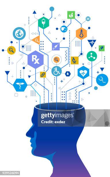 medical ideas - brain-areas-infographic stock illustrations