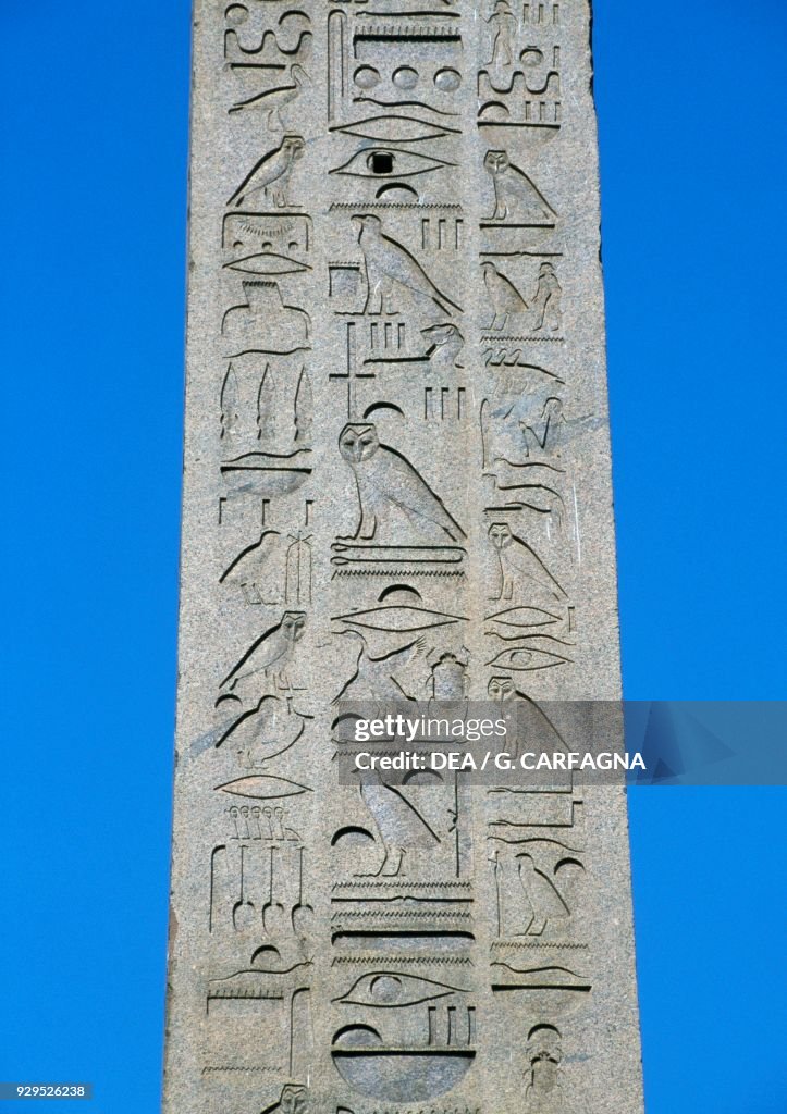 Hieroglyphics on Lateran Obelisk, detail, Rome
