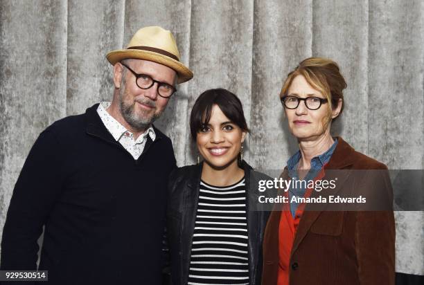 Director Jonathan Dayton, actress Natalie Morales and director Valerie Faris attend The Wiltern's Women's Day Celebration screening and panel for...