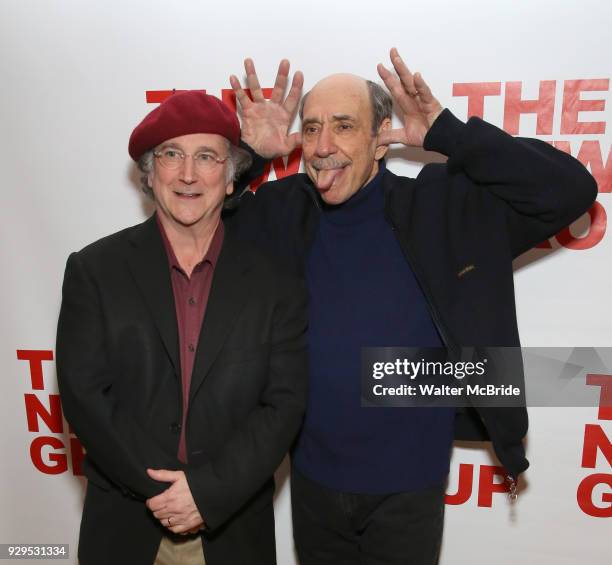 Mark Linn-Baker and F. Murray Abraham attend The New Group presents the New York Premiere Opening Night of David Rabe's for "Good for Otto" on March...