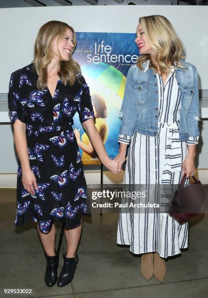 Actress / Producer Erin Cardillo and Actress Alyshia Ochse attend the screening for the CW's 'Life Sentence' at The Downtown Independent on March 7,...