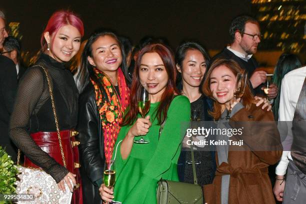 Guests attend the Tory Burch Landmark Alexandra Grand Opening after party on March 8, 2018 in Hong Kong, Hong Kong.