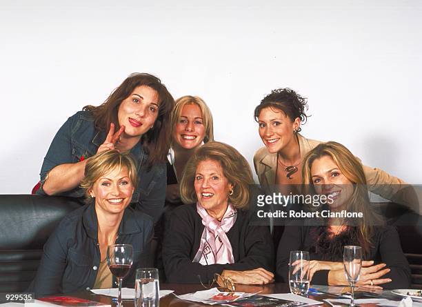 Celebrity women Libby Gore, Kate Kendall and Jane Allsop in the back row with Nicki Buckley, Lillian Frank and Tottie Goldsmith select the top 50...