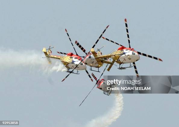 Halicoptar Tea The Indian Air Force Chetak helicopter aerobatics team fly in... News ...