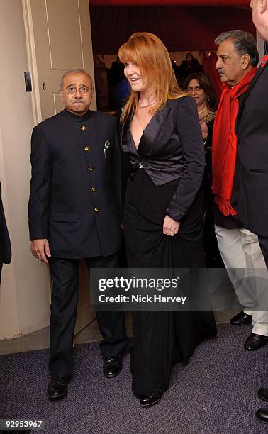 Sarah Ferguson, the Duchess of York attends the Royal Rajasthan charity Gala on November 9, 2009 in London, England.