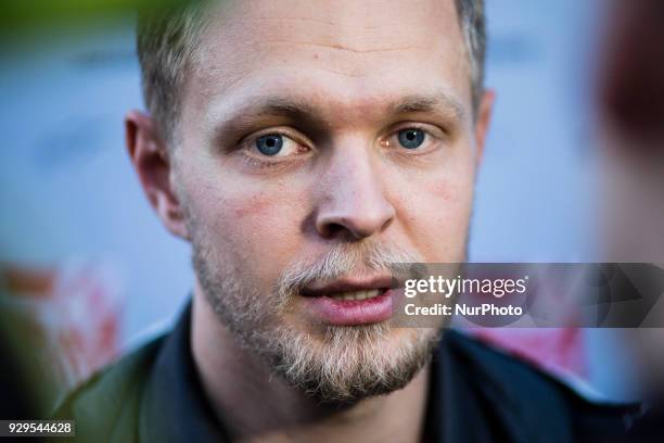 Kevin Magnussen from Denmark with Haas F1 Team VF-18 Ferrari portrait during day three of F1 Winter Testing at Circuit de Catalunya on March 8, 2018...