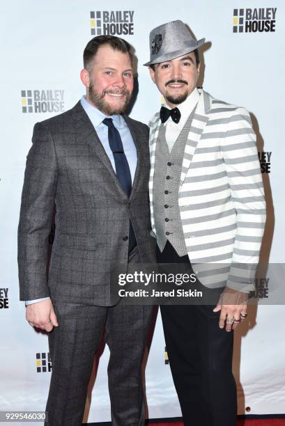 Eric Douglas and David Santiago attend Bailey House Gala & Auction 2018 at Pier 60, Chelsea Piers on March 8, 2018 in New York City.