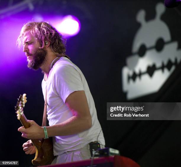 Bon Iver performs on stage at the Lowlands Festival on August 21st 2009 in Biddinghuizen, Netherlands.