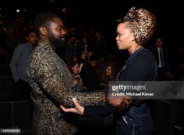 David Oyelowo and Andra Day speak after being announced as Girl Rising ambassadors in celebration of International Women's Day on March 8, 2018 in...