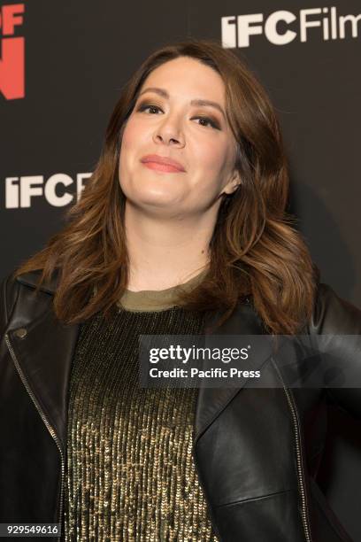 Michelle Collins attends New York premiere of IFC Film Death of Stalin at AMC Lincoln Square.