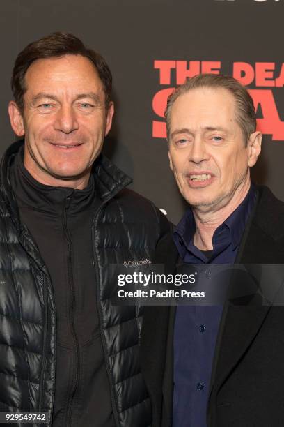 Jason Isaacs and Steve Buscemi attend New York premiere of IFC Film Death of Stalin at AMC Lincoln Square.