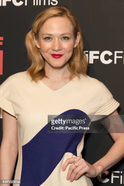 Louisa Krause attends New York premiere of IFC Film Death of Stalin at AMC Lincoln Square.