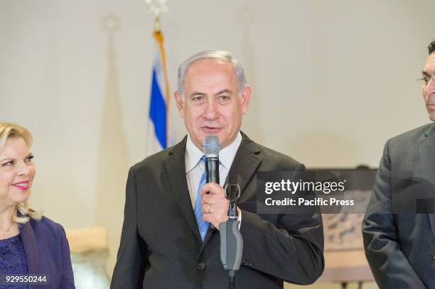 Israeli Prime Minister Benjamin Netanyahu attended and delivered remarks at an exhibit entitled "3000 years of history: Jews in Jerusalem" at UN...