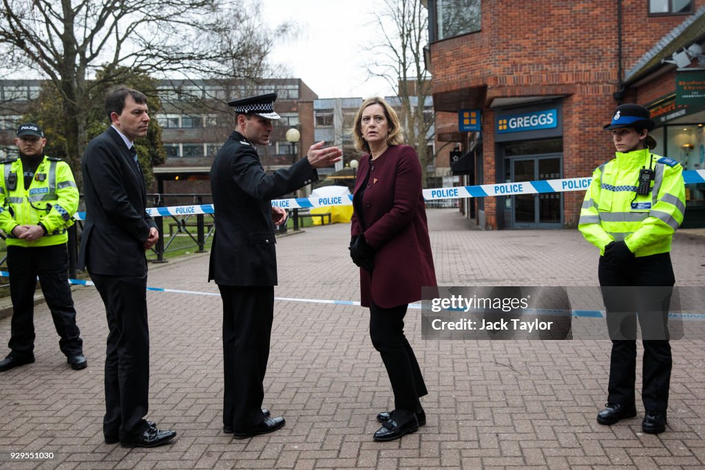 British Home Secretary Visits Scene Of Nerve Agent Attack