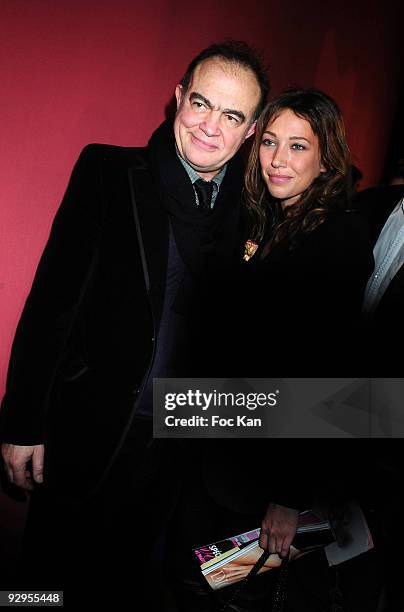 Fashion Designer Christian Lacroix and Actress Laura Smet attend the Christian Lacroix: Paris Fashion Week Haute Couture S/S 2009 at the Centre...