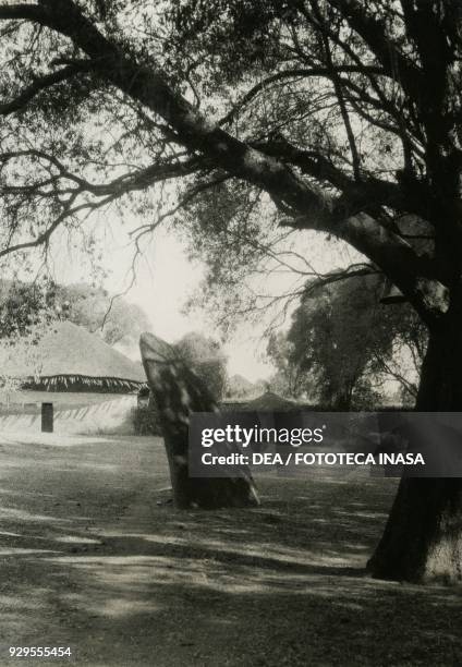 Stele in Axum, Ethiopia, photograph by Ugo Monneret de Villard, ca 1937.