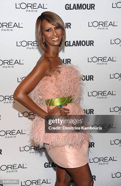 Model Iman attends the The 2009 Women of the Year hosted by Glamour Magazine at Carnegie Hall on November 9, 2009 in New York City.