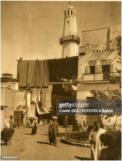 Entrance to the Aswan bazaar, Egypt, photograph by Lehnert and Landrock, Cairo, 1924-1930.