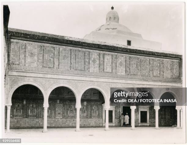 View of the Mosque of Uqba or Great Mosque of Kairouan, Kairouan, Tunisia, ca 1920.