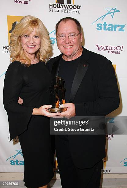 Bonnie Hunt and John Lasseter