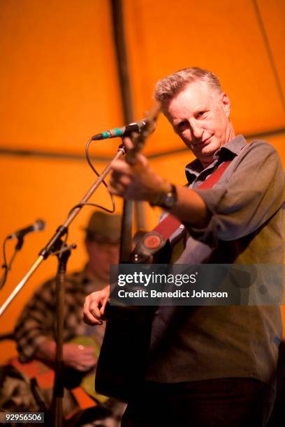 Billy Bragg performs on stage at the Village Green Festival on September 29th, 2009 in Southend, United Kingdom.