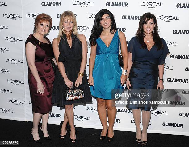 Personalities Caroline Manzo, Dina Manzo, Teresa Giudice and Jacqueline Laurita attend the The 2009 Women of the Year hosted by Glamour Magazine at...