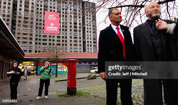 Socialist politician Tommy Sheridan , one of two co-convenors of the left-wing Scottish political party Solidarity, receives support form George...