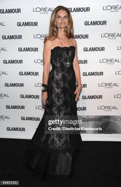 First Lady of California Maria Shriver attends the The 2009 Women of the Year hosted by Glamour Magazine at Carnegie Hall on November 9, 2009 in New...