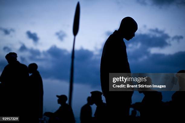 Congolese Conservation Rangers at the Gorilla sector camp, November 25, 2008. The Gorilla Sector of the Park has been occupied by the rebel movement...