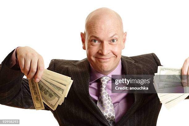 rich and happy businessman - fat cat stock pictures, royalty-free photos & images