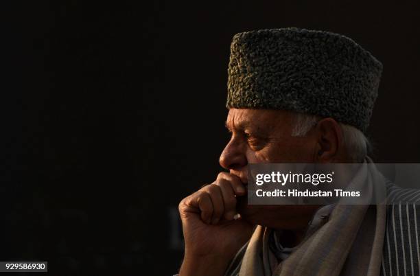 Farooq Abdullah, Former Chief Minister of Jammu and Kashmir, during the release of senior Congress leader Salman Khurshid's book "Triple Talaq:...