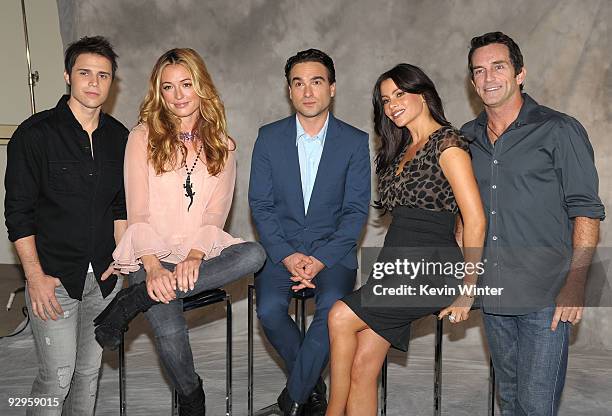 Musician Kris Allen, actors Cat Deeley, Johnny Galecki, Sofia Vergara and Jeff Probst pose at the People's Choice Awards 2010 Nomination Announcement...