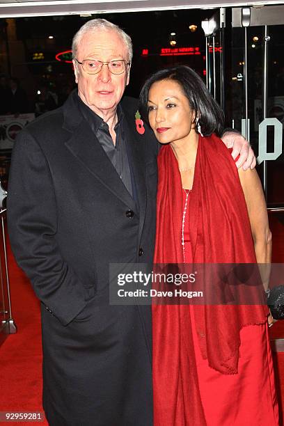 Sir Michael Caine and Shakira Caine attend the European premiere of Harry Brown held at the Odeon Leicester Square on November 10, 2009 in London,...