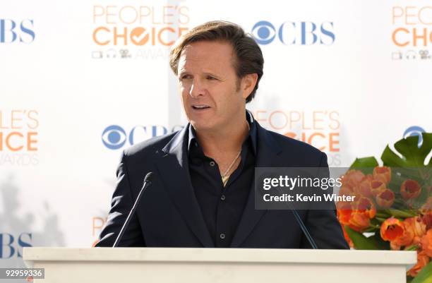 Executive producer Mark Burnett speaks onstage during the People's Choice Awards 2010 Nomination Announcement Press Conference held at the SLS Hotel...