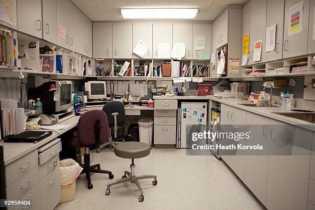 medical office empty after work. - kalispell montana stockfoto's en -beelden