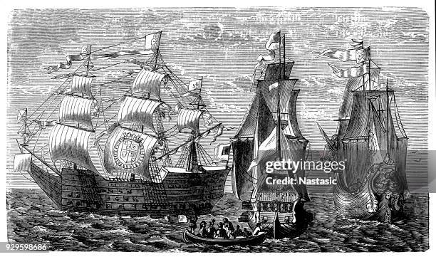 english warships from the second half of the 17th century - british royalty stock illustrations